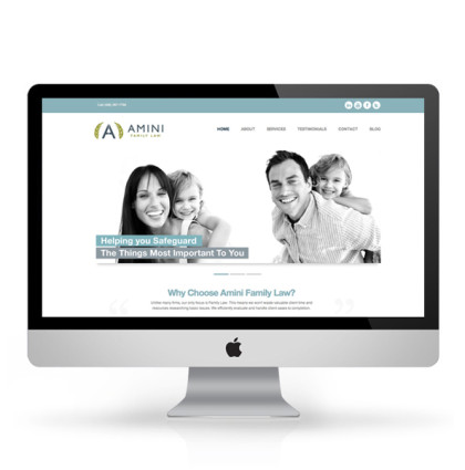 Branding, Website and Printing for Amini Family Law